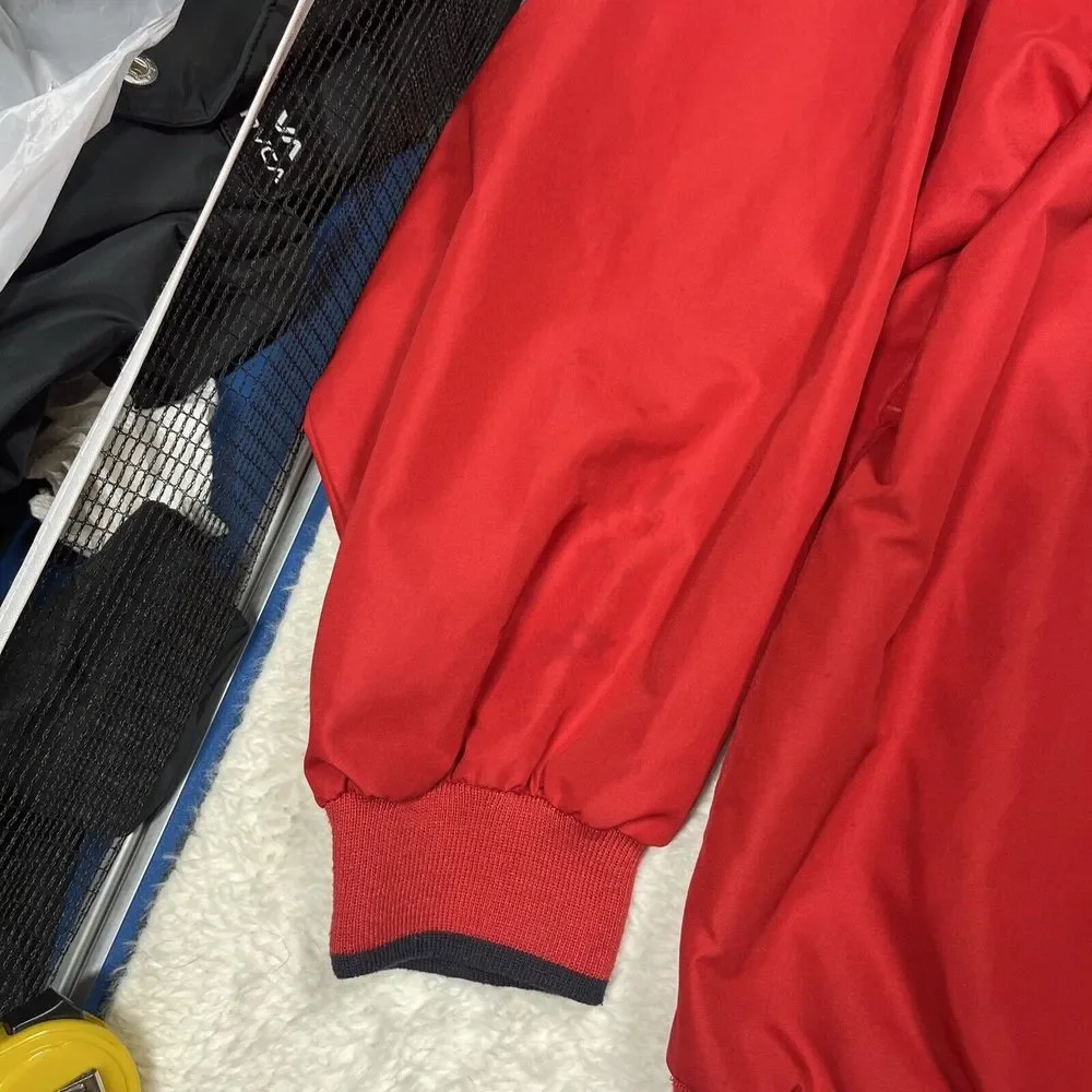 CUTTER & BUCK VTG Blank Golf Windbreaker Performance Jacket Mens‎ Pullover Red L